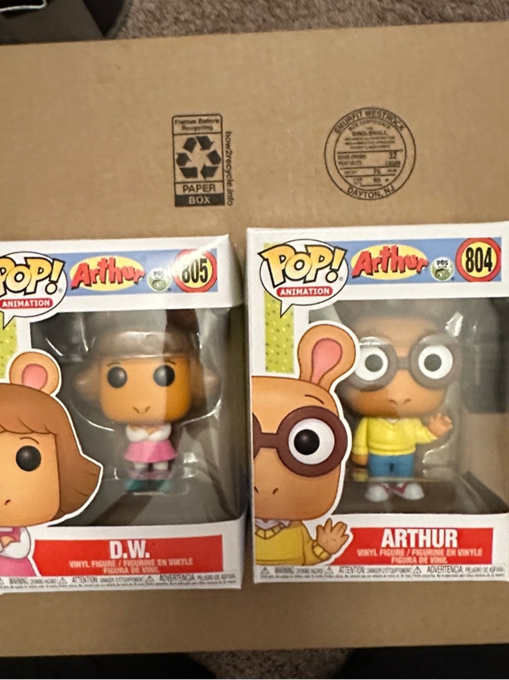 Funko POP! Arthur & D.W. Vinyl Figures DAMAGED boxes